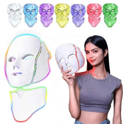 LED Face Mask – 7-Color Light Therapy for Skin Rejuvenation & Anti-Aging